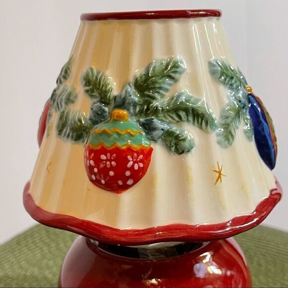 Pfaltzgraff Holiday Garland Tea Light Lamp NWT - Picture 4 of 11
